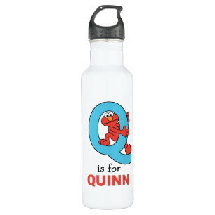 Elmo Alphabet   Q Blue Edelstahlflasche