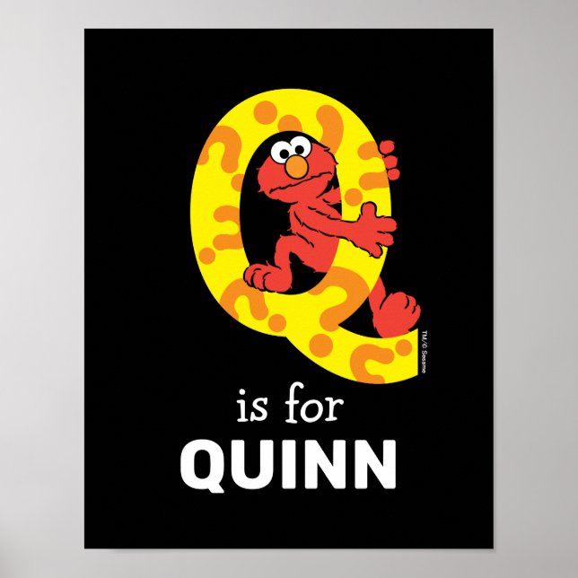Elmo Alphabet | Q Fragezeichen Poster (Vorne)