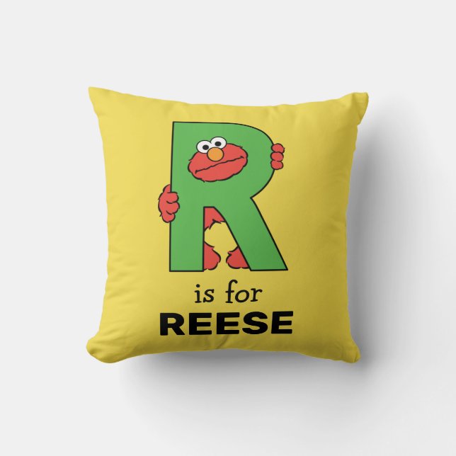 Elmo Alphabet | R Grün Kissen (Vorderseite)