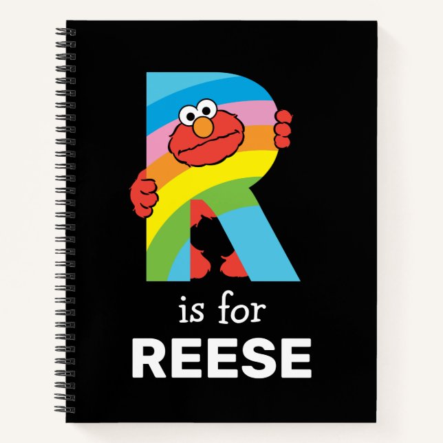 Elmo Alphabet | R Regenbogen Notizbuch (Vorderseite)
