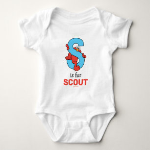 Elmo Alphabet   S Blau Baby Strampler