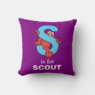 Elmo Alphabet   S Blau Kissen
