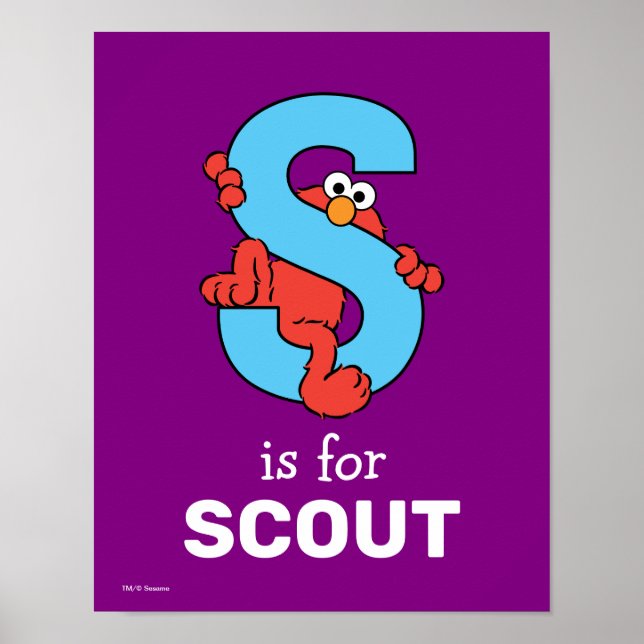Elmo Alphabet | S Blau Poster (Vorne)