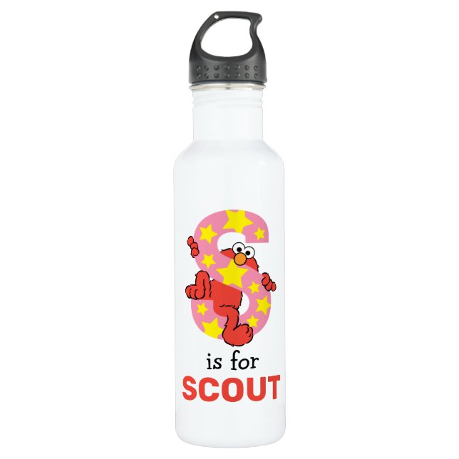 Elmo Alphabet | S Star Edelstahlflasche (Vorderseite)