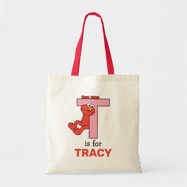 Elmo Alphabet | T Pink Tragetasche (Vorne)