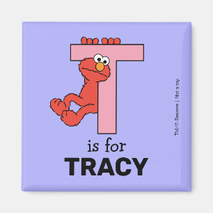 Elmo Alphabet T Rosa Magnet