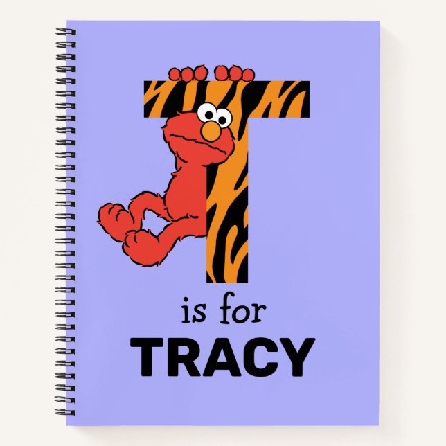 Elmo Alphabet | T Tiger Notizbuch (Vorderseite)