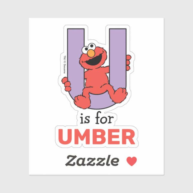 Elmo Alphabet | U LILA Aufkleber (Blatt)
