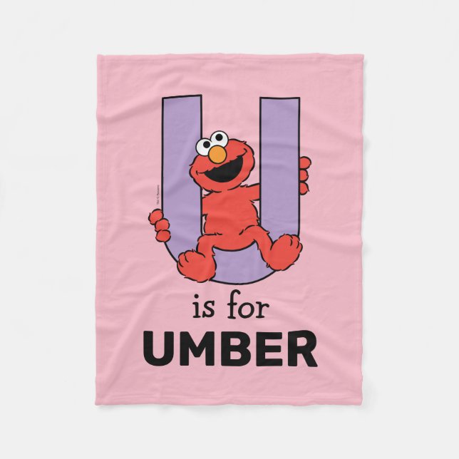 Elmo Alphabet | U LILA Fleecedecke (Vorderseite)