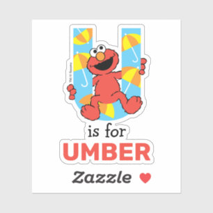 Elmo Alphabet U Umbrella Aufkleber