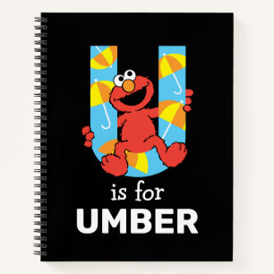 Elmo Alphabet U Umbrella Notizbuch