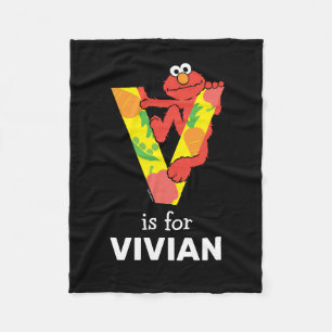 Elmo Alphabet V Gemüse Fleecedecke