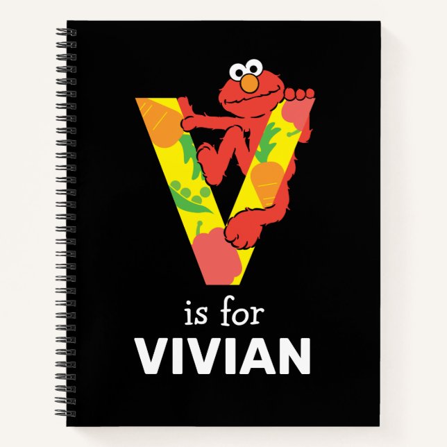 Elmo Alphabet | V Gemüse Notizbuch (Vorderseite)