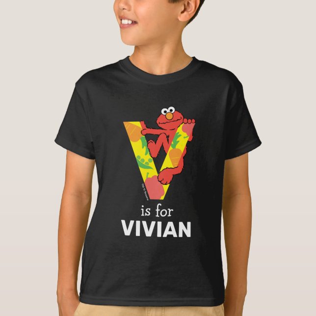 Elmo Alphabet | V Gemüse T-Shirt (Vorderseite)
