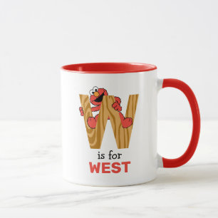 Elmo Alphabet W Holz Tasse