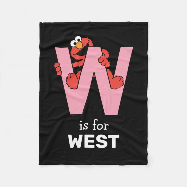 Elmo Alphabet | W Pink Fleecedecke (Vorderseite)
