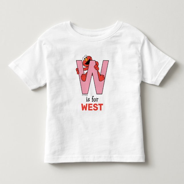 Elmo Alphabet | W Pink Kleinkind T-shirt (Vorderseite)