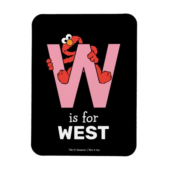 Elmo Alphabet | W Pink Magnet (Vertikal)
