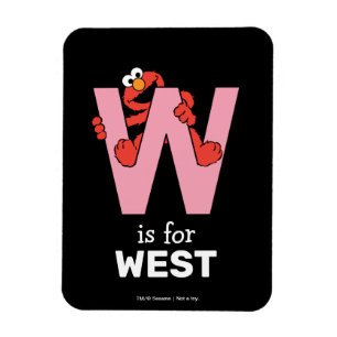 Elmo Alphabet W Rosa Magnet