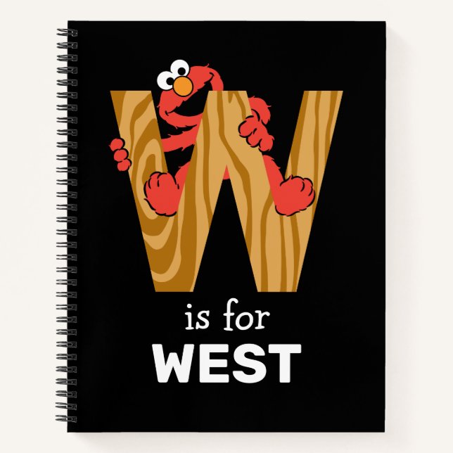 Elmo Alphabet | W Wood Notizbuch (Vorderseite)