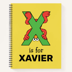 Elmo Alphabet X grün Notizbuch