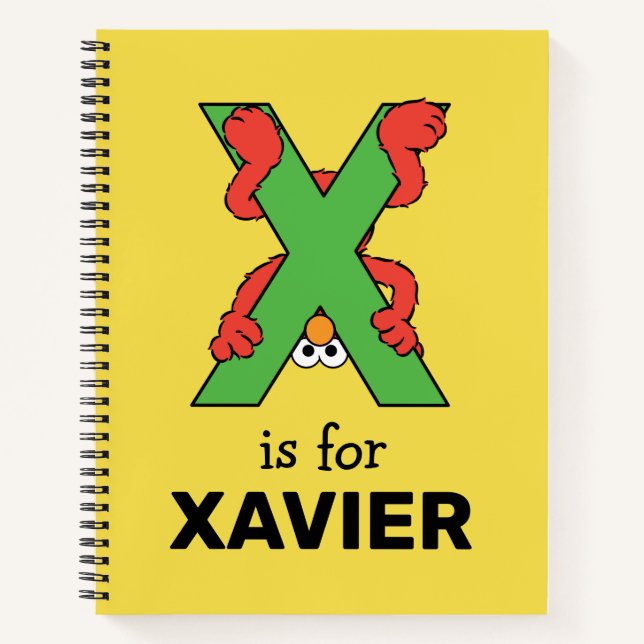 Elmo Alphabet | X grün Notizbuch (Vorderseite)