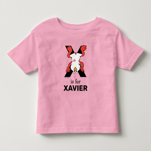 Elmo Alphabet | X Xray Kleinkind T-shirt (Vorderseite)