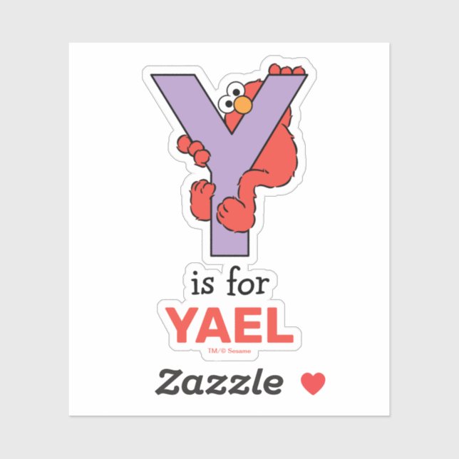 Elmo Alphabet | Y LILA Aufkleber (Blatt)