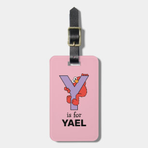 Elmo Alphabet   Y Lila Gepäckanhänger