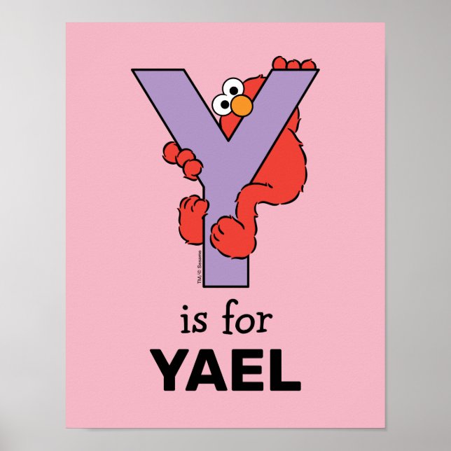 Elmo Alphabet | Y LILA Poster (Vorne)