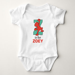 Elmo Alphabet   Z AQUAMARIN Baby Strampler