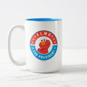 Elmo als Präsident Abzeichen Zweifarbige Tasse