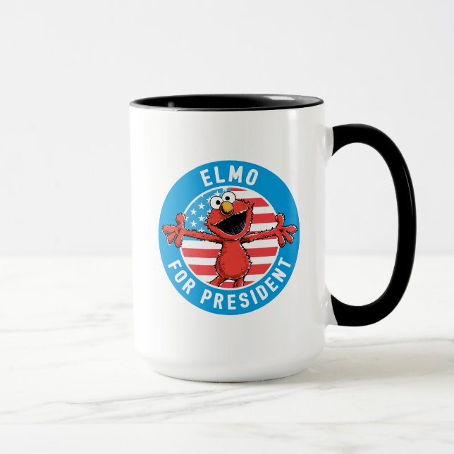Elmo als Präsident - Flagge Tasse (Rechts)