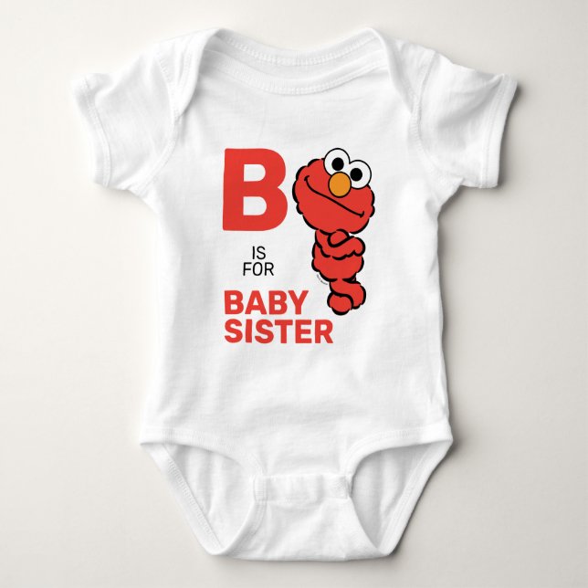 Elmo | B ist für Babyregister Baby Strampler (Vorderseite)