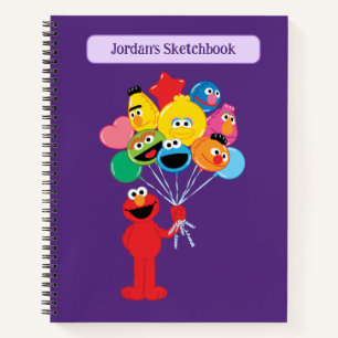 Elmo Balloons   Name Zeichn hinzufügen Notizbuch