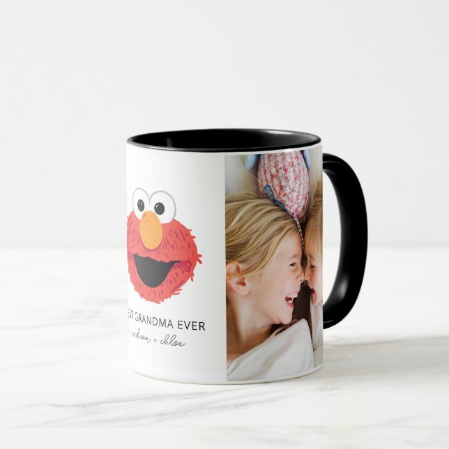 Elmo Big Face | Bestes Oma - Foto Tasse (VorderseiteRechts)
