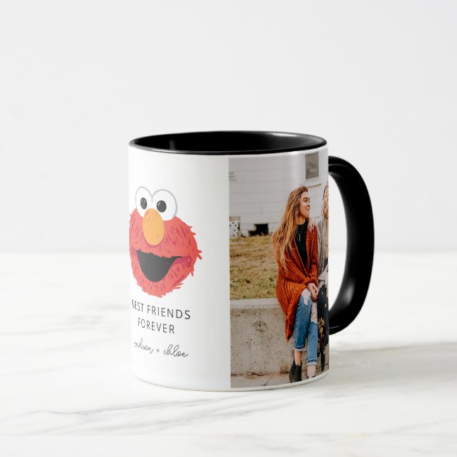 Elmo Big Face | Die besten Freunde - Foto Tasse (VorderseiteRechts)