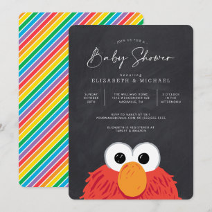 Elmo Chalkboard Kinderdusche Einladung