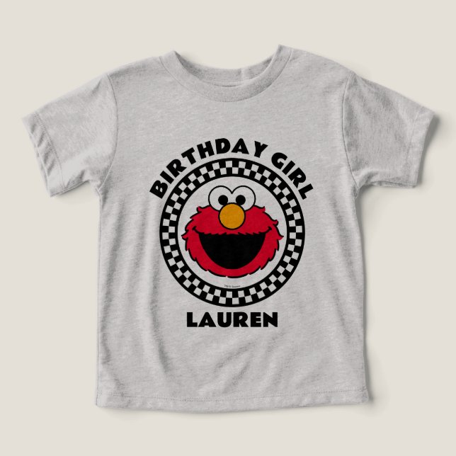 Elmo Checkered Birthday Girl aus der Sesamstraße (Design Vorderseite)