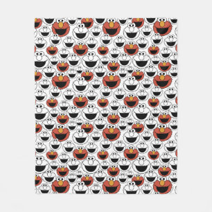 Elmo Color Pop-Gesichtsmuster Fleecedecke