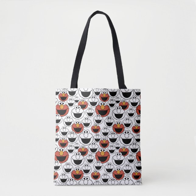 Elmo Color Pop-Gesichtsmuster Tasche (Vorderseite)