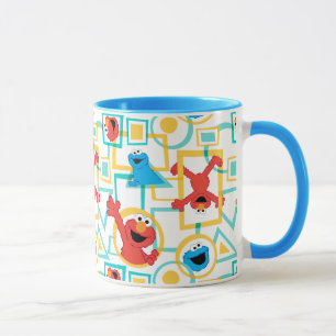 Elmo & Cookie Monster Fun Formen Muster Tasse