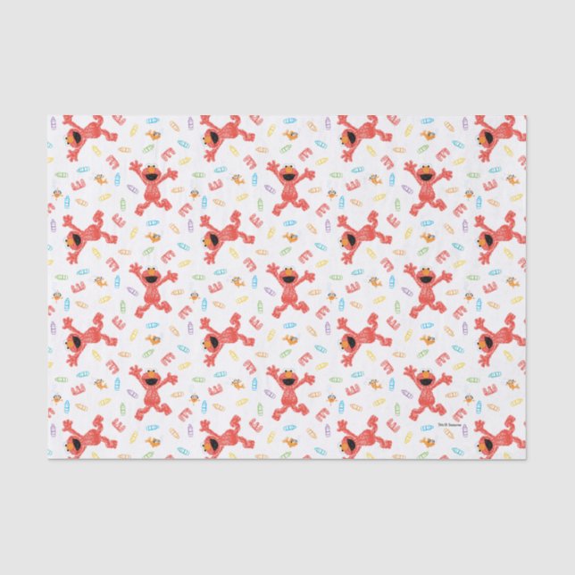Elmo Crayon Pattern Seidenpapier (Vorderseite)