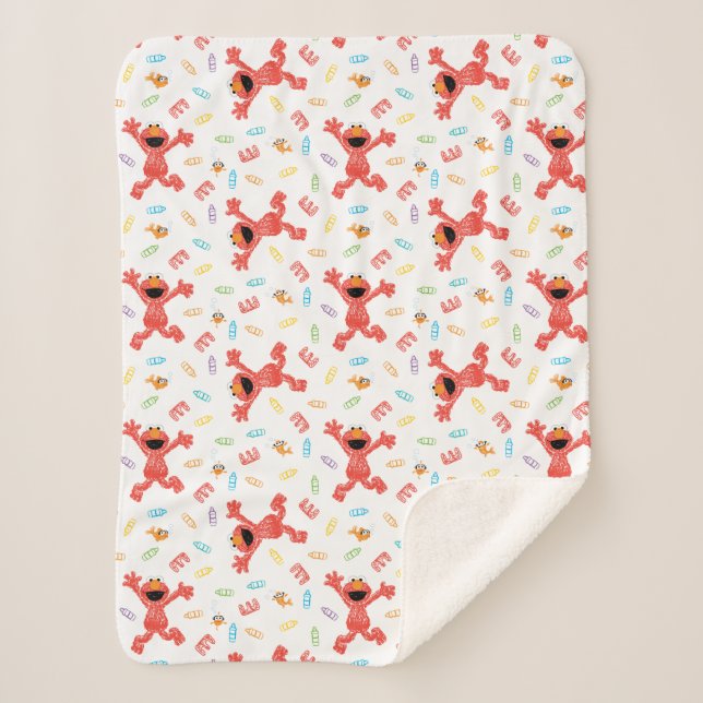 Elmo Crayon Pattern Sherpadecke (Vorderseite)