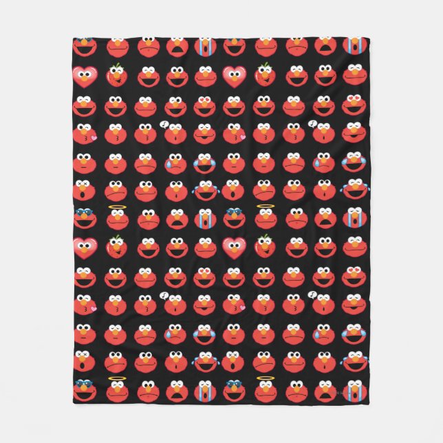 Elmo Emoji Pattern Fleecedecke (Vorderseite)