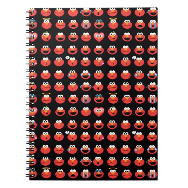 Elmo Emoji Pattern Notizblock (Vorderseite)