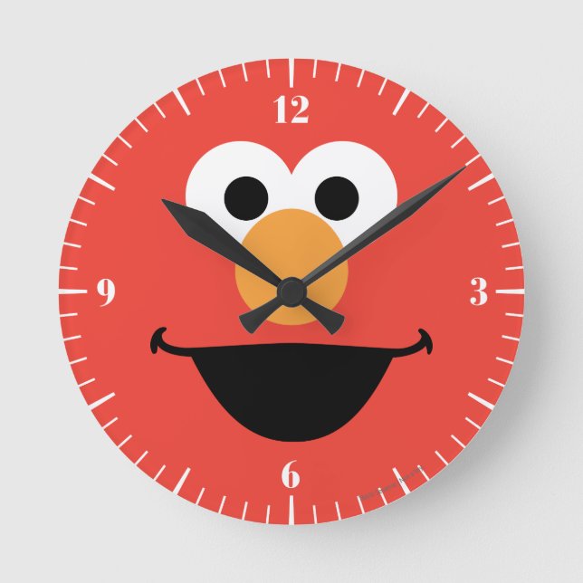 Elmo Face Art Runde Wanduhr (Vorderseite)