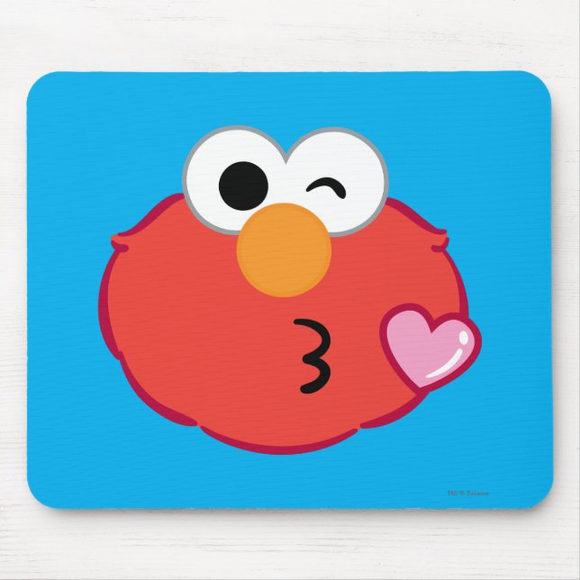 Elmo Face, der einen Kuss wirft Mousepad (Vorne)