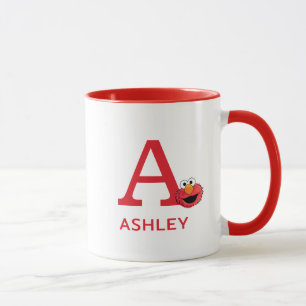 Elmo Fügen Sie Ihren Namen und Monogramm A hinzu Tasse