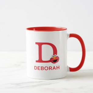 Elmo Fügen Sie Ihren Namen und Monogramm D hinzu Tasse